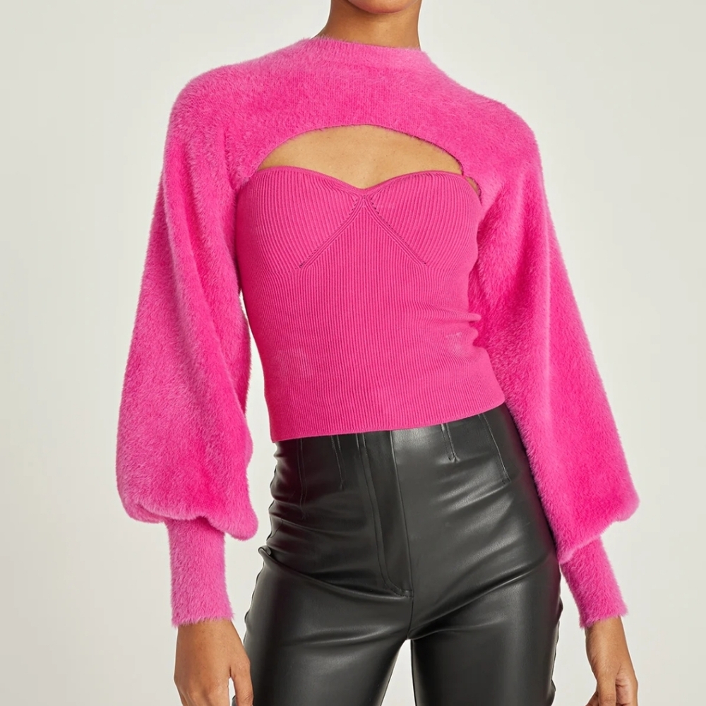 Amur Juliana Cut Out Knit Top